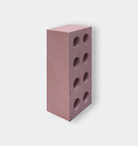 Кирпич силикатный пустотелый полуторный Розовый