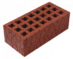 Рядовой пустотелый утолщенный кирпич