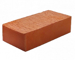 Рядовой полнотелый одинарный «печной» кирпич с гладкой поверхностью